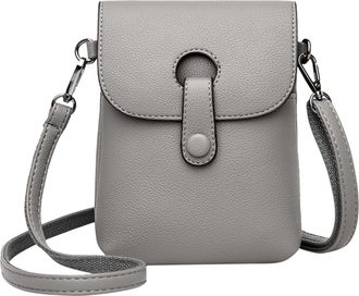 Generic Fashion Mobile Phone Bags Female Single Shoulder Bags Ladies Crossbody Phone Bag Messenger Purse Wallet over The Shoulder Bag (Grey, One Size)