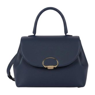 Lancaster Milano Pia Flap Handbag - Dames - Handtassen - Blauw - ONE Size - Leer - Tassen