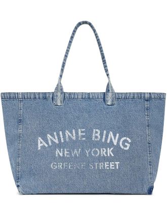 Anine Bing Leo Denim Tote Bag