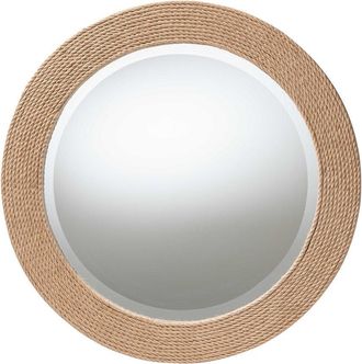 Baxton Studio Nieva Round Woven Rope Mirror