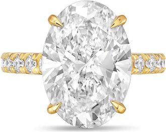 Diana M. Jewels 14kt yellow gold 4.00 ct oval lab grown diamond engagement ring