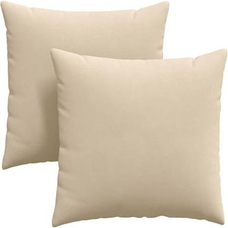 vidaXL Cojines De Sof&aacute; 2 Pcs Crema 80 X 80 Cm Tela Vidaxl