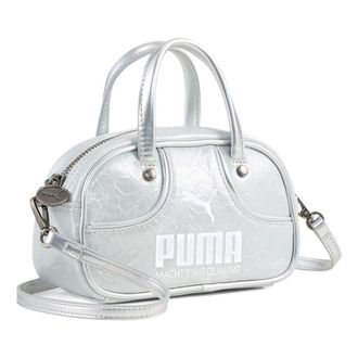 Puma (WMNS) PUMA 1976 Luster Micro 1L Grip Bag Feather Gray Metallic 092862-01