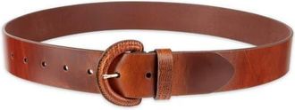 Cole Haan Covered Buckle Suede Belt in Tan at Nordstrom, Size X-Large