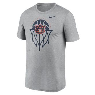 Nike Auburn Legend Basketball Icon Nike Mens Dri-FIT College T-Shirt in Grey | NKGK06GAUN-VCH
