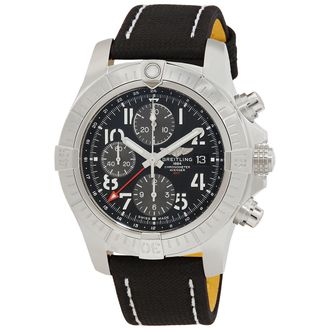Breitling Pre-owned Breitling Avenger 45 Chronograph GMT Automatic Chronometer Black Dial Mens Watch A24315101B1X1