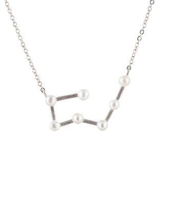 Splendid Pearls Dnu 0 Units Sold Splendid Pearls Silver 2-3Mm Pearl Zodiac Pendant Necklace