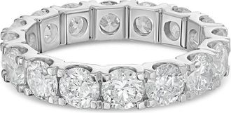 Diana M. Jewels 14kt white gold 10.00 cts round lab grown diamond eternity band in U-prong setting