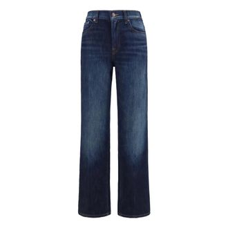 7 For All Mankind Jeans dritti lavaggio vintage - - Jeans - Donna - Blu - W30