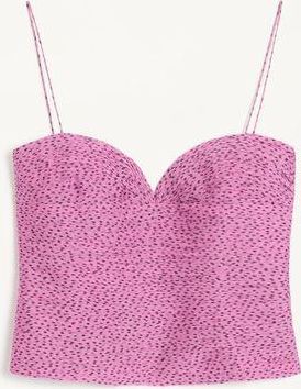 Valentino Top In Chiffon Stampa Plusdepois Donna ABSOLUTE ROSE/NERO 38