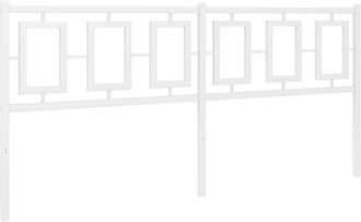 vidaXL Cabecero De Metal Blanco 180 Cm Vidaxl