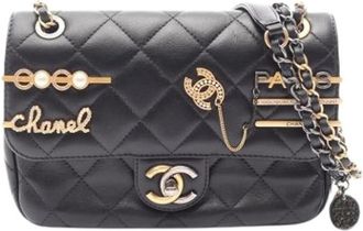 Chanel Pre-owned Matelasse Shoulder Bag - Dames - Vintage Schoudertas - Zwart - ONE Size - Leer - Vintage