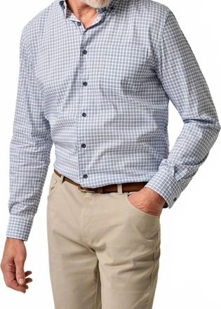 Johnnie-O Morganstern Performance Button Up Shirt In Maliblu