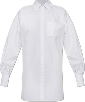Coperni Shirt Met Zak - Dames - Overhemden - Wit - S - Leer - Overhemden