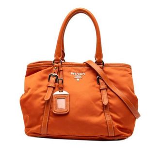 Prada Pre-owned Vintage Satchel - Dames - Vintage Handtas - Oranje - ONE Size - Leer - Vintage