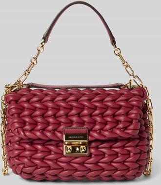 Michael Kors Shoulder Bag in Flecht-Optik Modell Tribeca in Bordeaux, Gr&ouml;&szlig;e 1