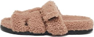 Herm&egrave;s Sandali in shearling - Toni neutri