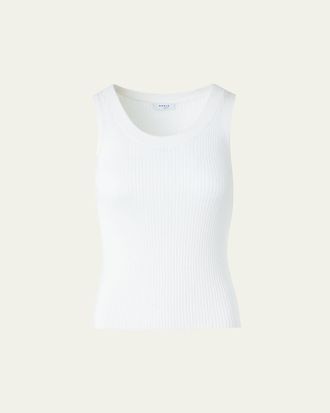 Akris Twisted Rib Knit Tank Top