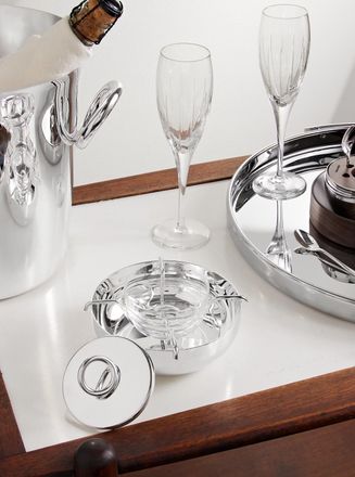 Christofle Vertigo Small Silver-Plated Caviar Serving Set