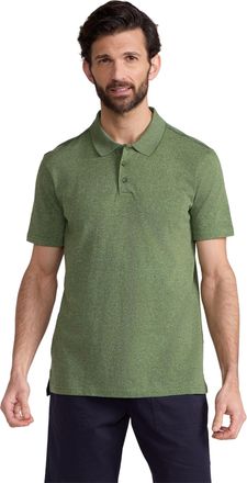 Mountain Warehouse Cordyline Textured Mens Polo - Comfortable Tee Shirt in 100% Cotton with UPF 50+ - for Spring Summer, Outdoors, Travel & Holiday Green 3XL