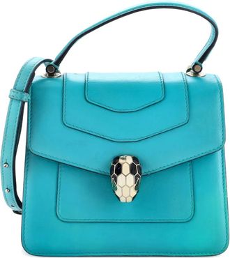 Bulgari Serpenti Forever Top Handle Bag Leather Small satchel - Blauw