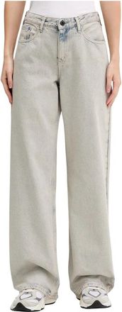 Karl Lagerfeld Wide Jeans - Dames - Loose Fit Jeans - Blauw - W26 L32 - Denim - Jeans