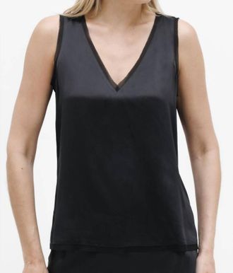 Go Silk V-Tee Redux In Washed Black