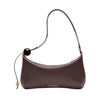 Jacquemus Shoulder Bags, female, Brown, Size: ONE SIZE Grand Bisou Pearl Bag