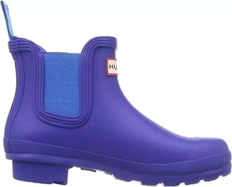 Hunter Womens Original Chelsea Rain Boot In Bitter Indigo/polar Blue