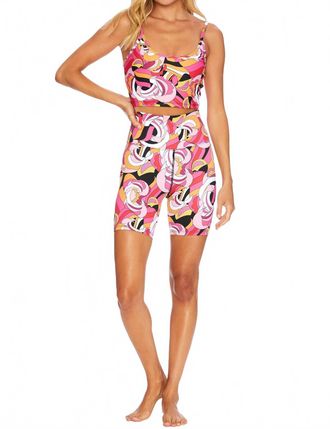 Beach Riot Bike Short In Psychedelic Geo Print