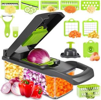 OEM Cortador De Verduras Multifuncional 16 En 1 Para Cebollas, Patatas Y M&aacute;s