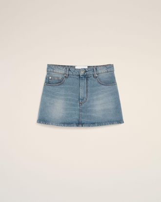 Ami Blue mini cotton skirt Blue - 25 - for Women