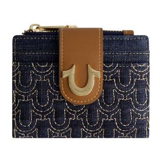 True Religion Horseshoe Quilted Small Wallet in Dark Denim at Nordstrom