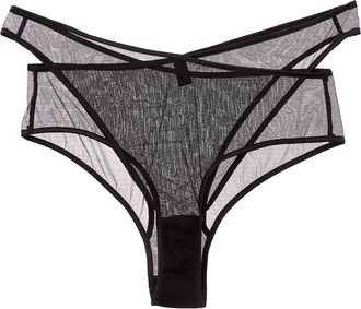 Kiki De Montparnasse Kiki De Montparnasse Maxim High-Waist Silk-Trim Panty