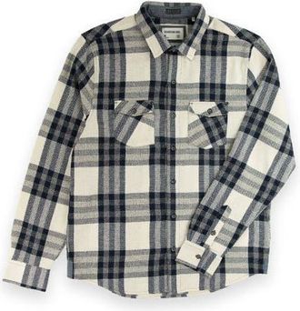 Sovereign Code Redwood Button Down Shirt in Cream/dylan Plaid at Nordstrom, Size X-Large
