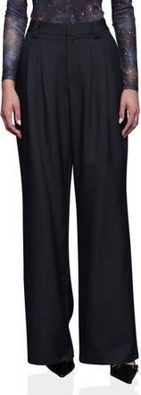 Avec Les Filles High Waist Wide Leg Pants in Heather Navy at Nordstrom Rack, Size 10