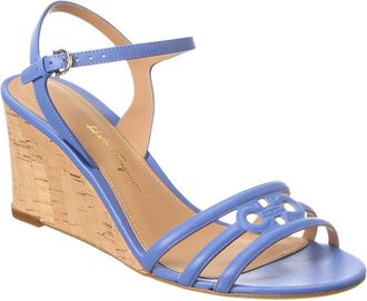 Ferragamo Ferragamo Fieri Leather Wedge Sandal