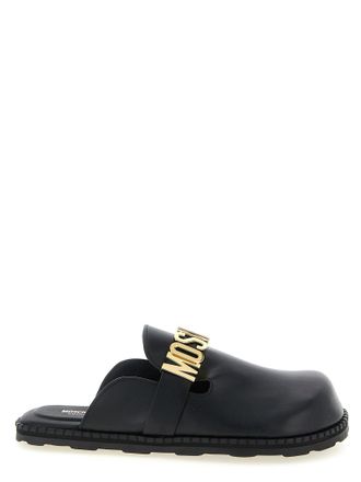 Moschino Mens Leather Sabots