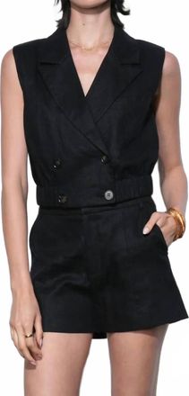Greylin Haisley Linen Shorts In Black