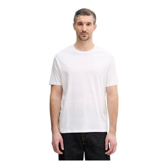 Paul & Shark T-shirt van lichte katoenjersey met print - Heren - Tops - Wit - Maat: 2XL Katoen