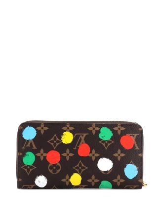 Louis Vuitton Zippy Wallet Yayoi Kusama Painted Dots Monogram Canvas small wallets - Bruin