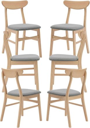 Regalos Miguel Sillas Comedor - Pack 6 Silla Zenit - Gris