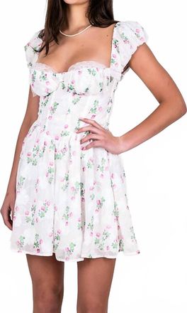 For Love & Lemons Womens Remi Puff Sleeve Mini Dress In White