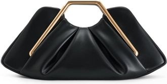 Generic Womens Formal Dressy PU Leather Clutch Purse, Elegant Designer Pleated Evening Top-Handle Handbag, Chic Soft Crescent Bag for Wedding, Prom & Party (0