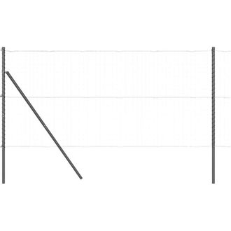 vidaXL Poste De Cerca Otro 26 Pcs Gris 3,2 X 3,2 X 210 Cm Acero Vidaxl