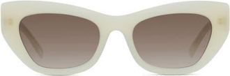 Givenchy City 54mm Cat Eye Sunglasses in Ivory /Gradient Brown at Nordstrom