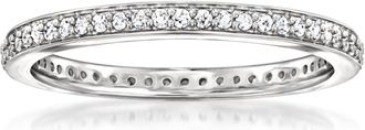 Ross-Simons Lab-Grown Diamond Eternity Band in Sterling Silver