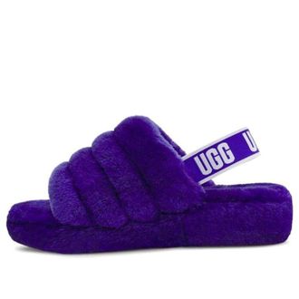 UGG (WMNS) UGG Fluff Yeah Slide Minimalistic Thick Sole Purple 1095119-VNGH