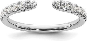 Diamond2Deal 14k Gold Lab Grown Diamond Wedding Band Ring 0.37Ct Clarity- VS Color- D-E