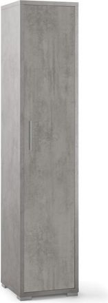 OEM Armario Multiusos Estrecho En Madera Beton Cement 39x41x H182 Cm